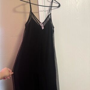 Elegant Black Lace Slip Dress